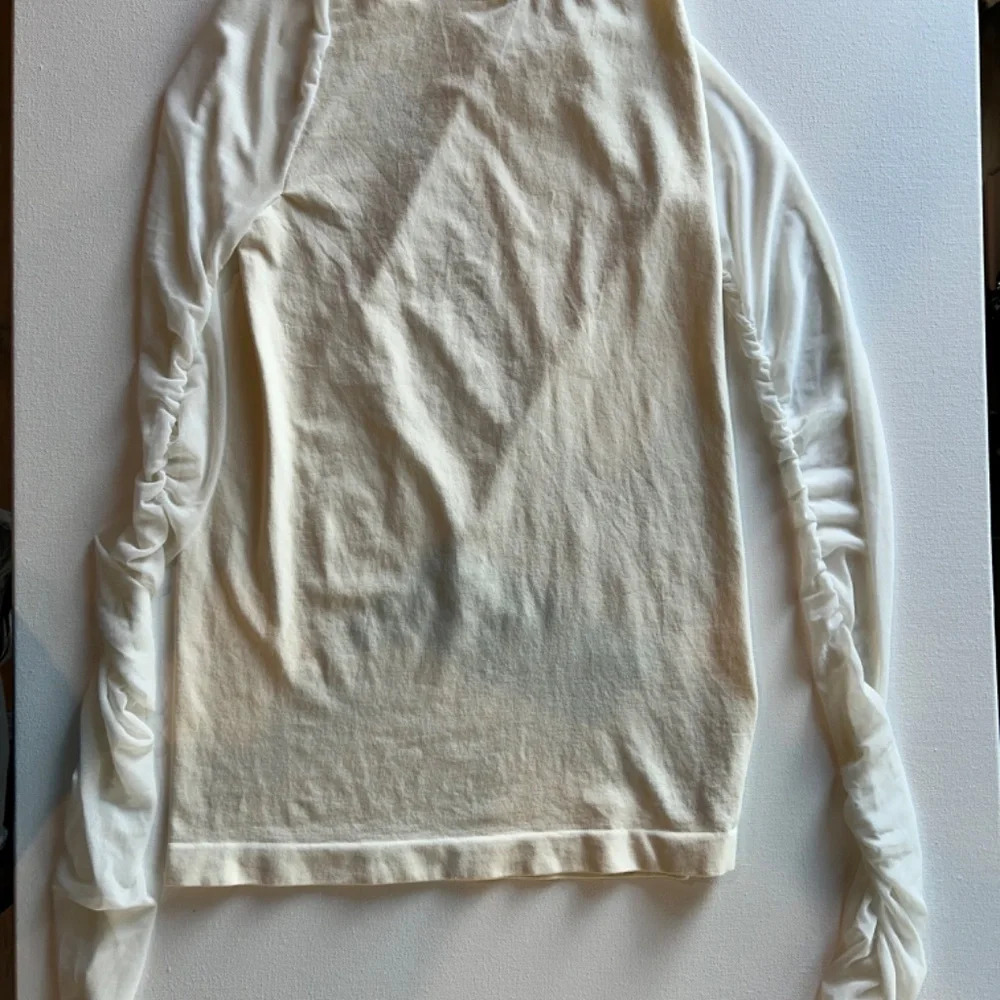 Free People Cream Sheer Sleeve Blouse - Picture 4 of 4